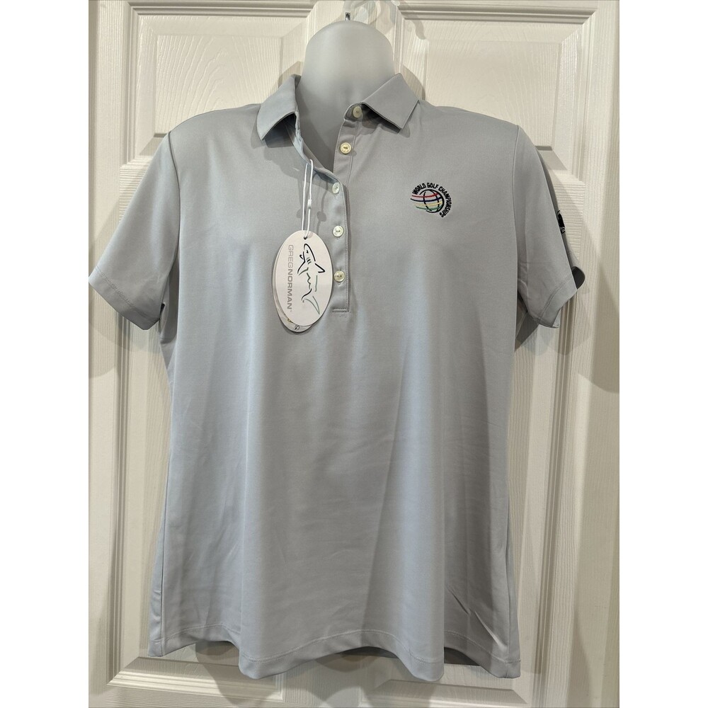 Greg Norman Polo Shirt Womens Size XL Gray Golf World Golf Championship Sarasota